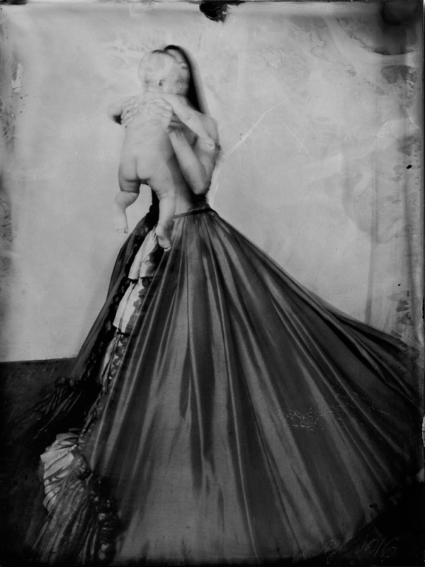 renata vogl scanned original ferrotype, mother with child No1, original size 13x10 cm