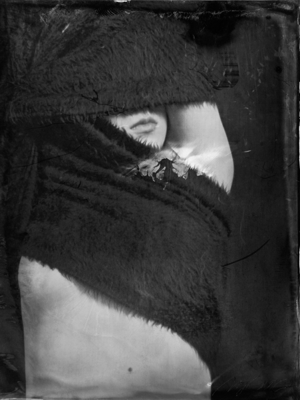 renata vogl scanned original ferrotype, lips, original size 13x10 cm